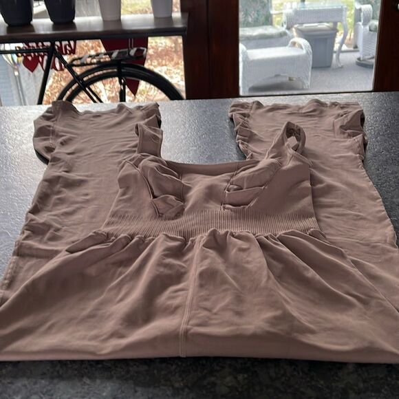 Free People Good Karma Flared Onesie in Mocha BNWOT - Picture 9 of 10